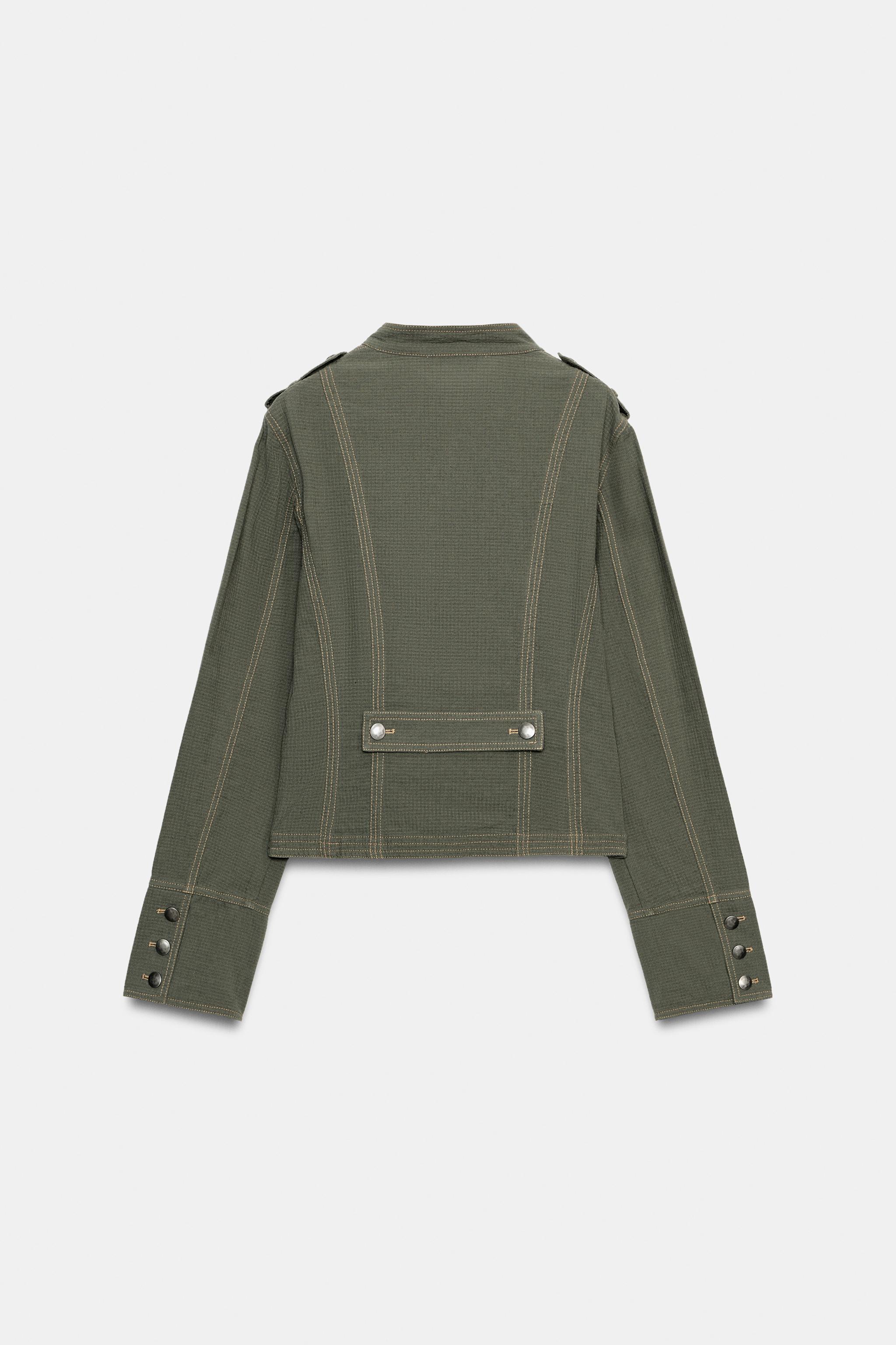 FLOWY TOPSTITCHED BLAZER